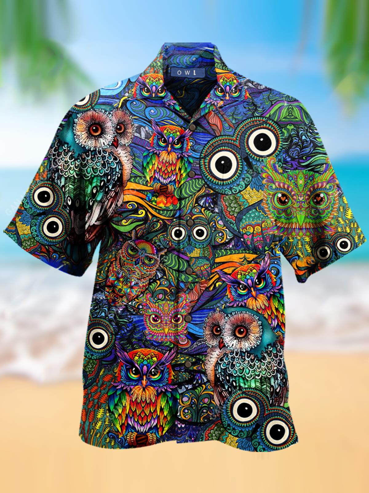 Owl Hawaiian Shirt Pre11597