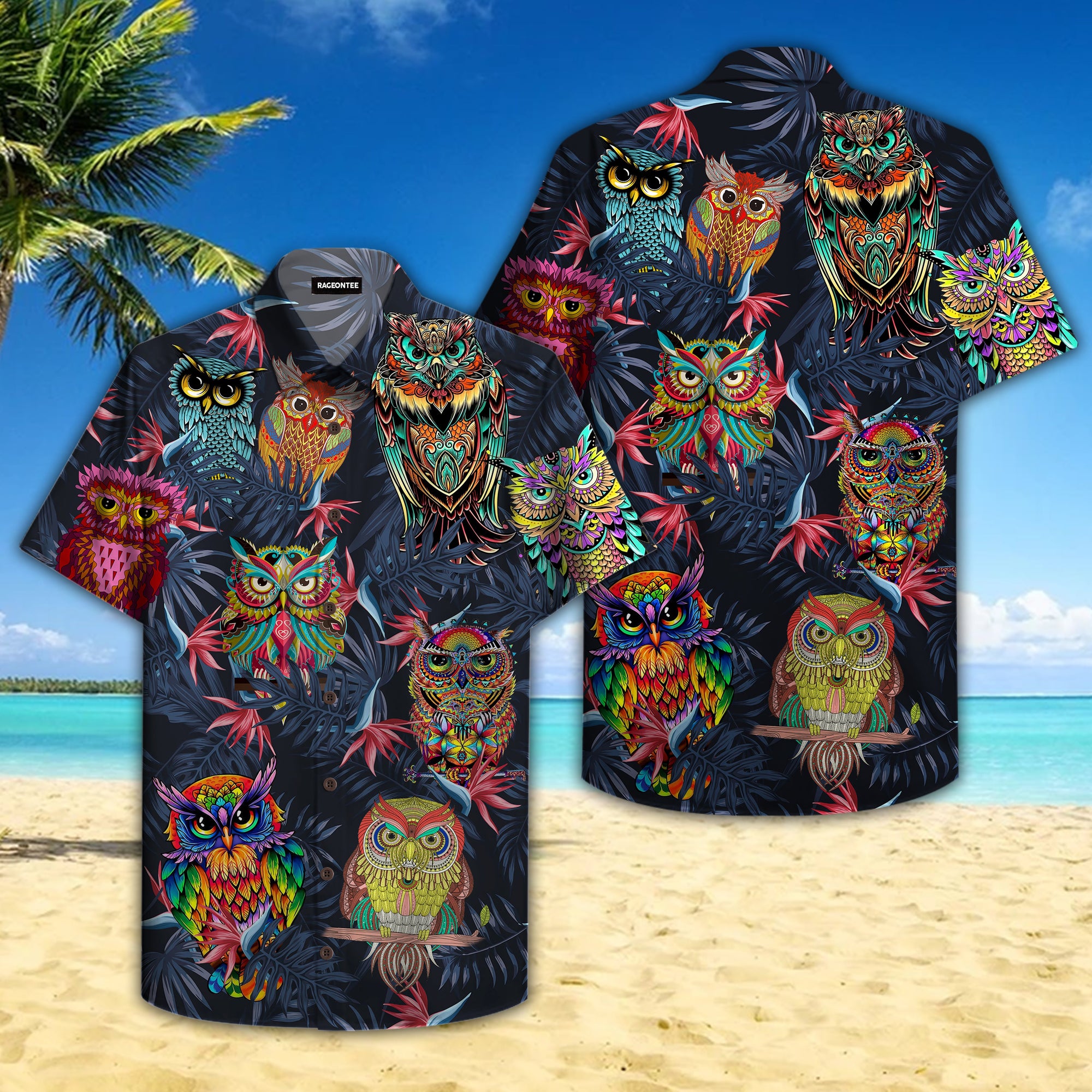 Owl Hippie Hawaiian Shirt Pre11197