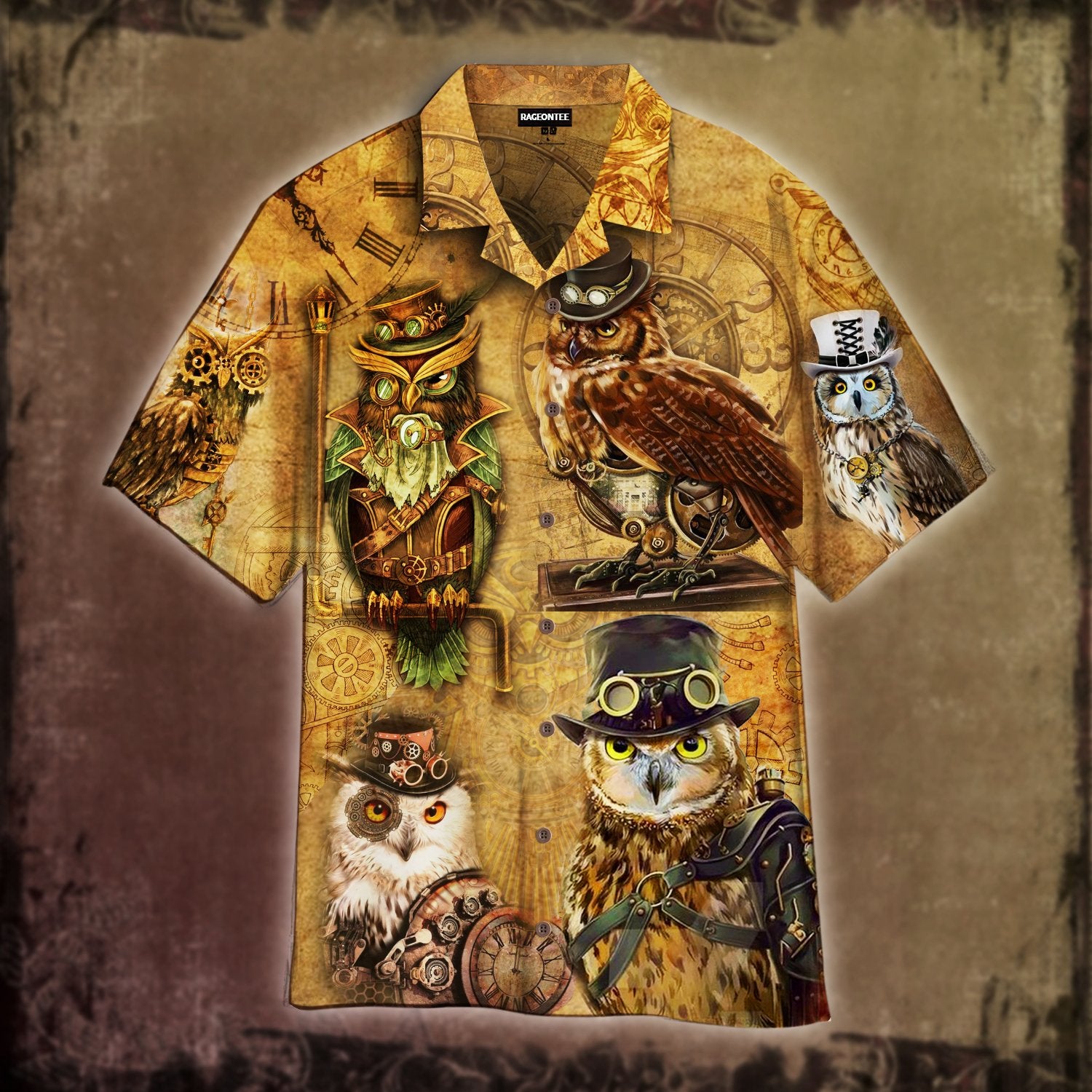 Owl Steampunk Hawaiian Shirt Pre11045