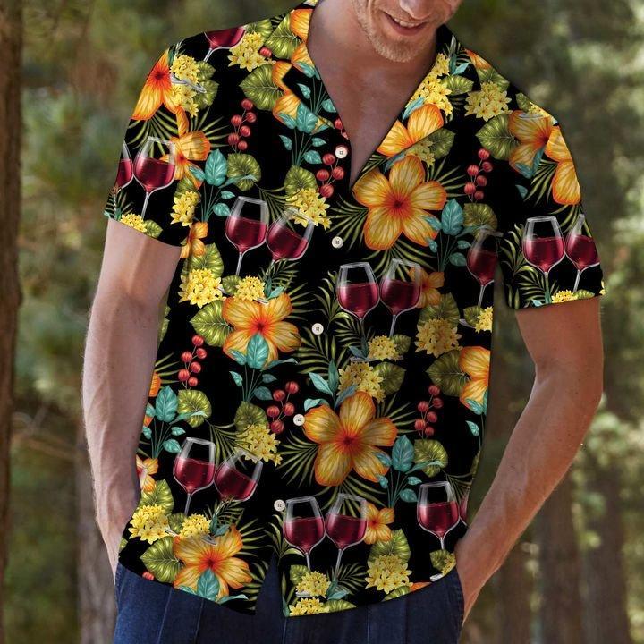 Paradise Red Wine Hawaiian Shirt Pre12508
