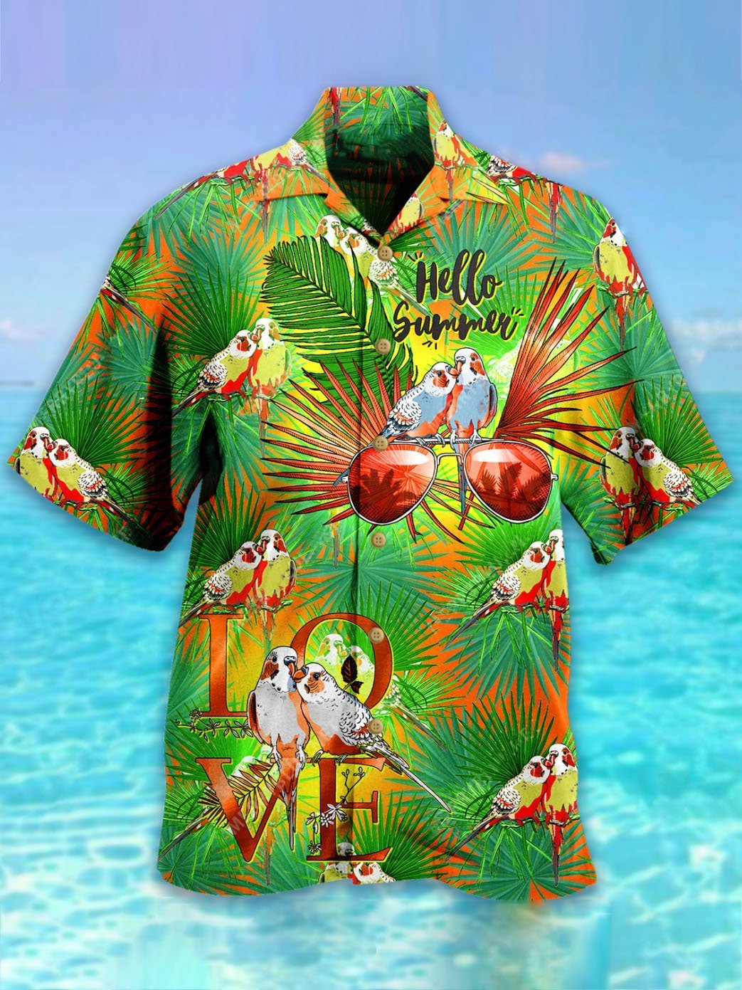 Parrot Hello Summer Hawaiian Shirt Pre11592