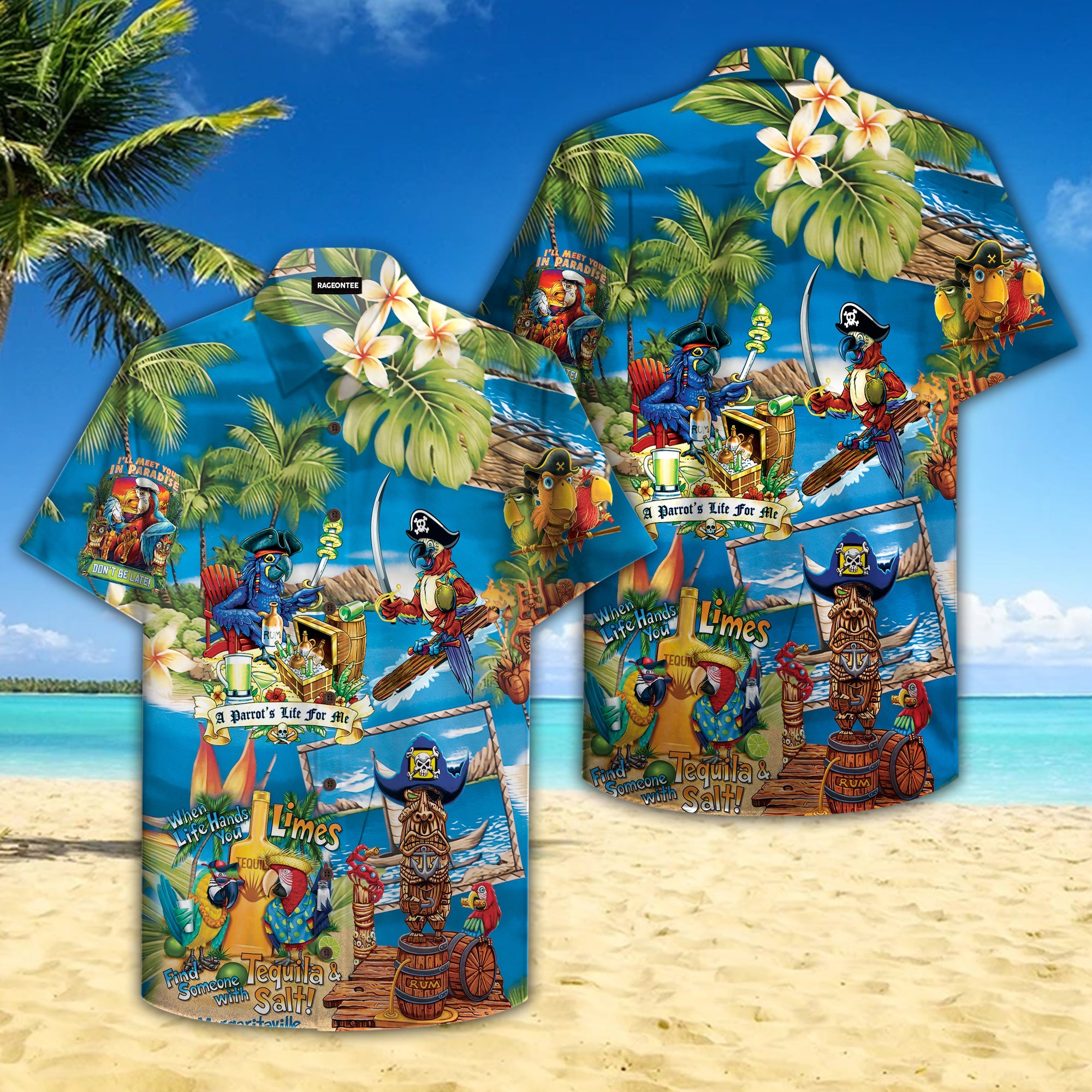 Parrot Pirate Hawaiian Shirt Pre11289 Parrot Pirate Hawaiian Shirt Pre11289