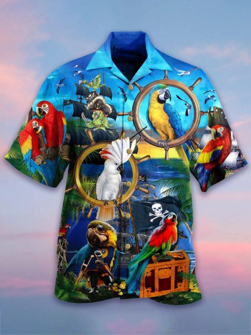Parrots Pirates Hawaiian Shirt Pre11817