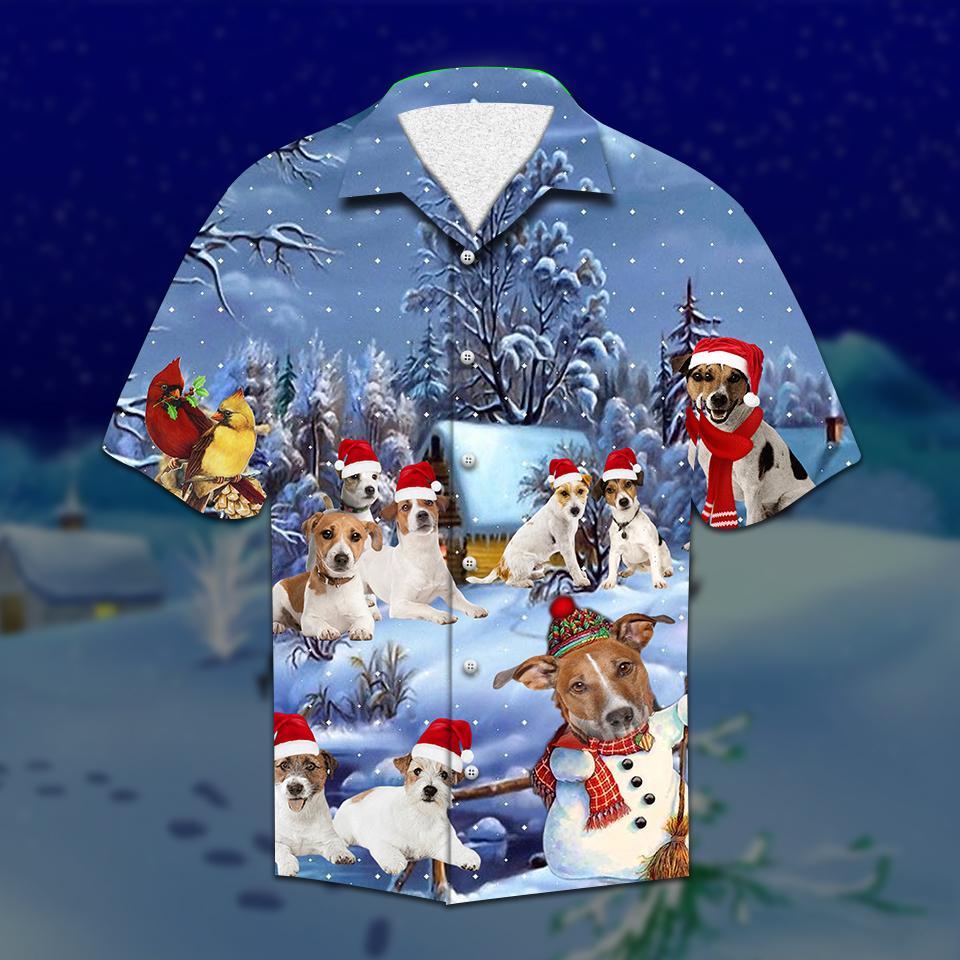 Parson Russell Christmas Hawaiian Shirt Pre12552 Parson Russell Christmas Hawaiian Shirt Pre12552