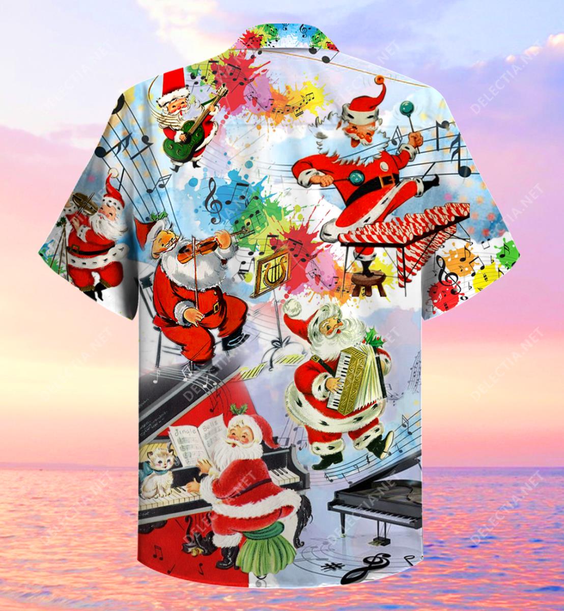 Party Music On Christmas Hawaiian Shirt Pre12548 1 » Cool Gifts for You - Mfamilygift Party Music On Christmas Hawaiian Shirt Pre12548 1