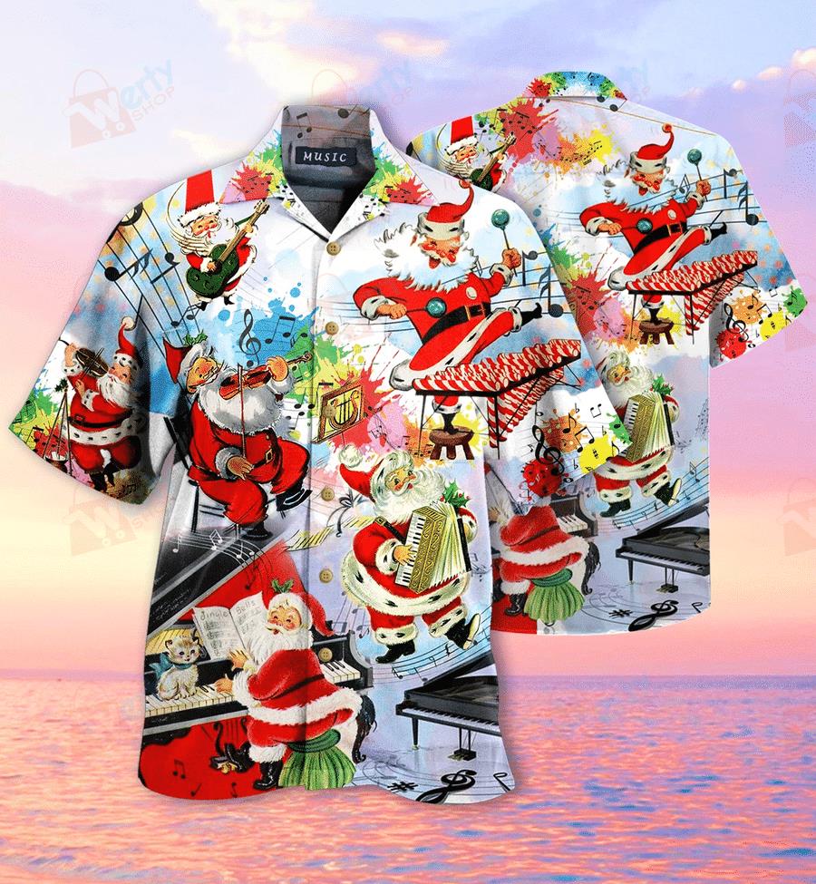 Party Music On Christmas Hawaiian Shirt Pre12554