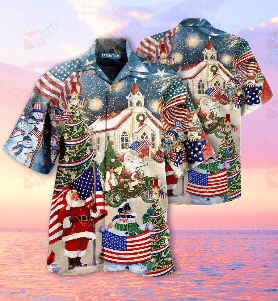 Patriotism American On Christmas Hawaiian Shirt Pre12553 Patriotism American On Christmas Hawaiian Shirt Pre12553