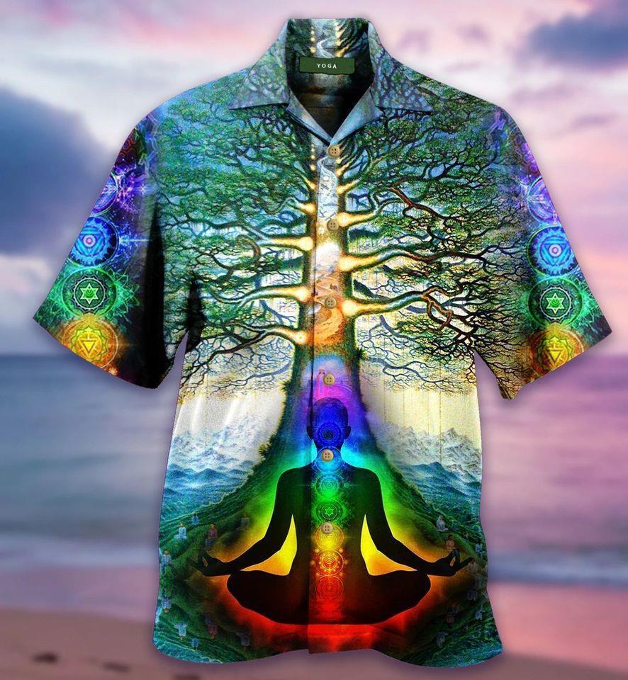 Peace Comes From Inside Yoga Tree Of Life Hawaiian Shirt Pre12555