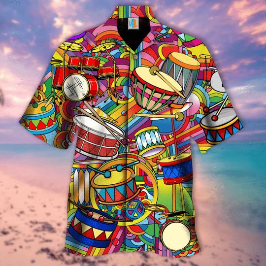 Peace Love Drums Hawaiian Shirt Pre10039
