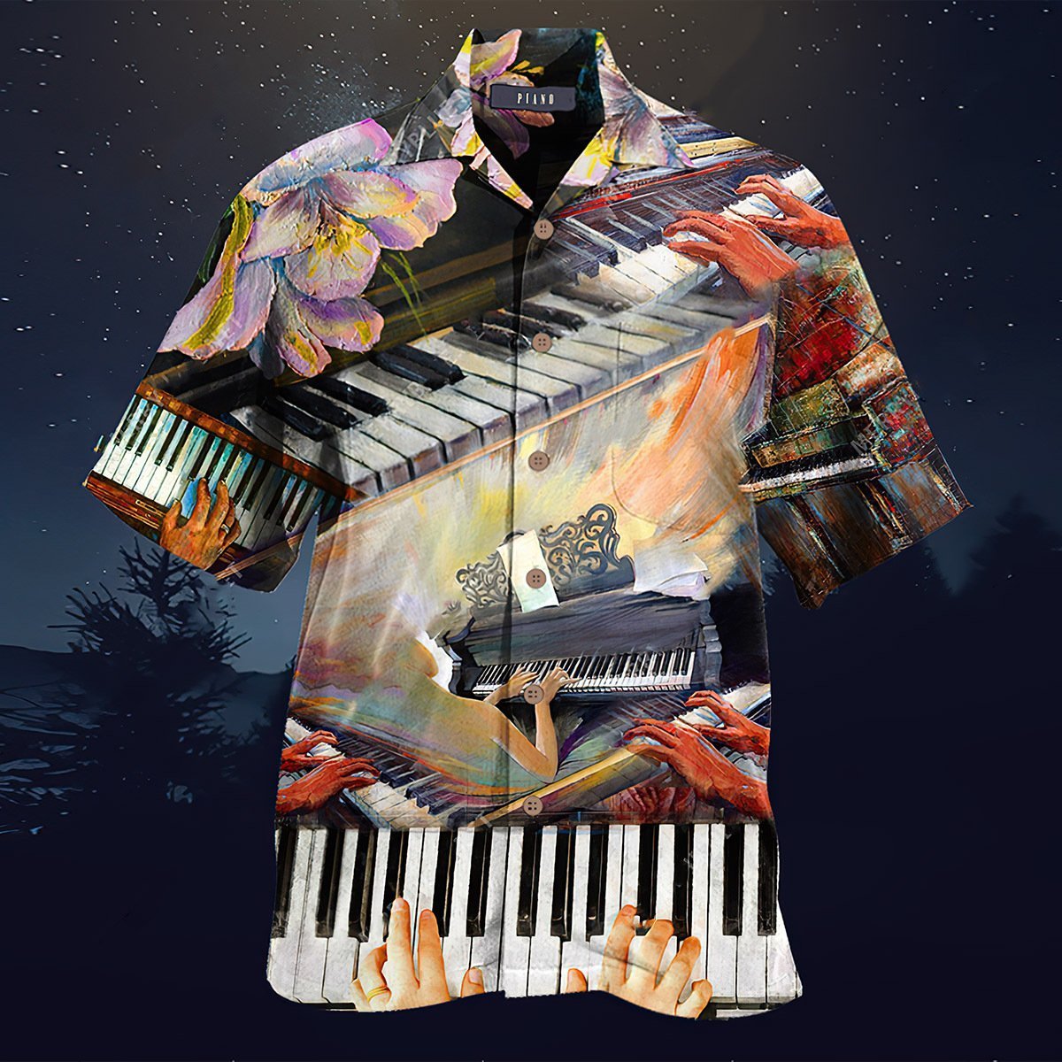 Piano Art Vintage Hawaiian Shirt Pre12564 Piano Art Vintage Hawaiian Shirt Pre12564
