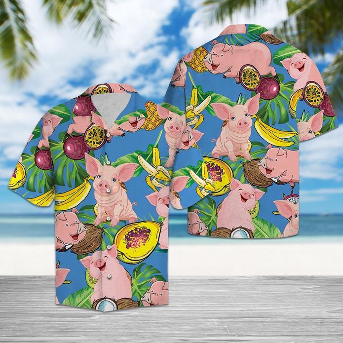 Pig Love Fruit Hawaiian Shirt Pre10267