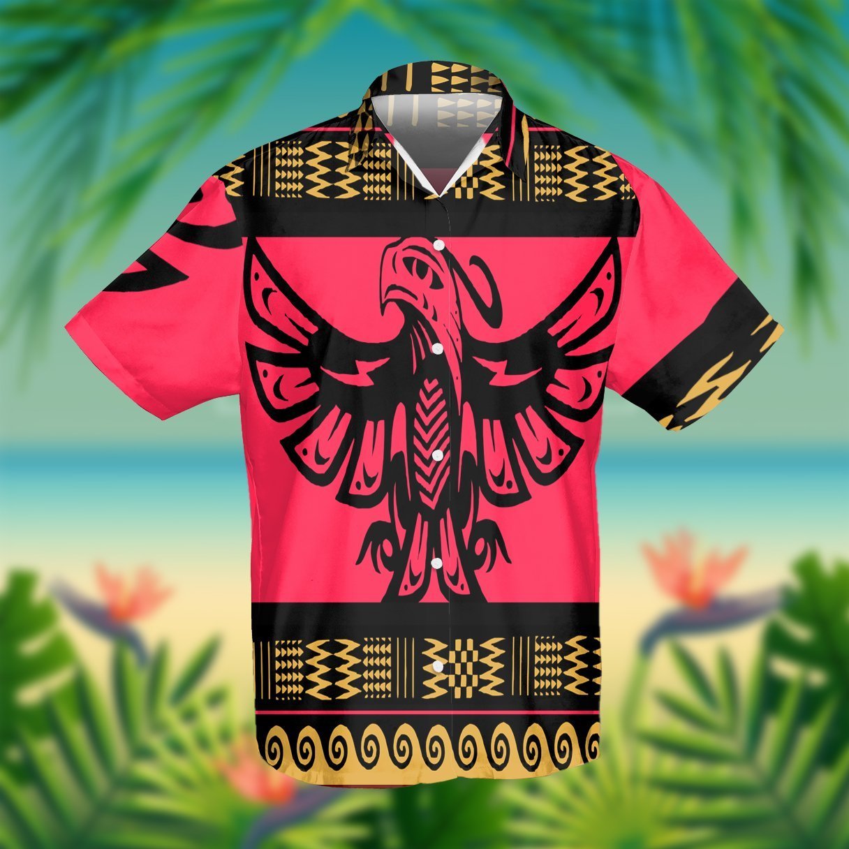 Pink Phoenix Native Hawaiian Shirt Pre12576