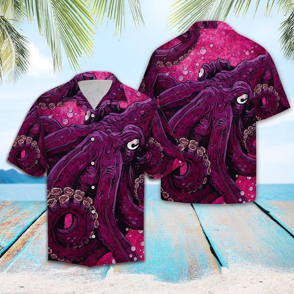 Pinky Octopus Hawaiian Shirt Pre10537