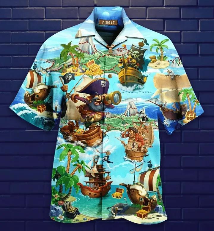 Pirate Its Time Of Treasure Hawaiian Shirt Pre11397