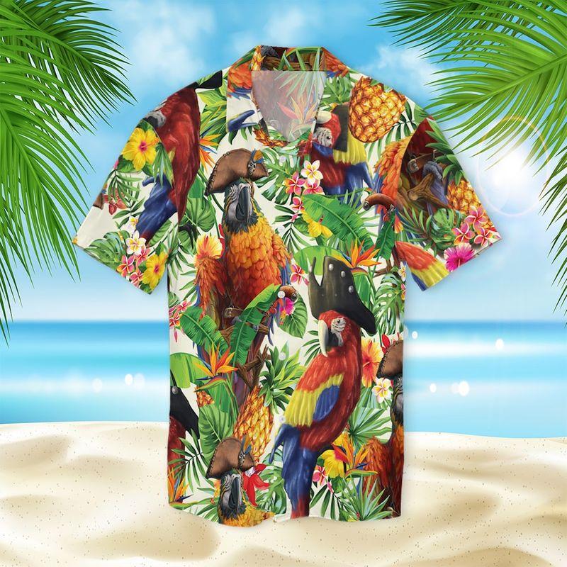 Pirate Parrot Hawaiian Shirt Pre11484