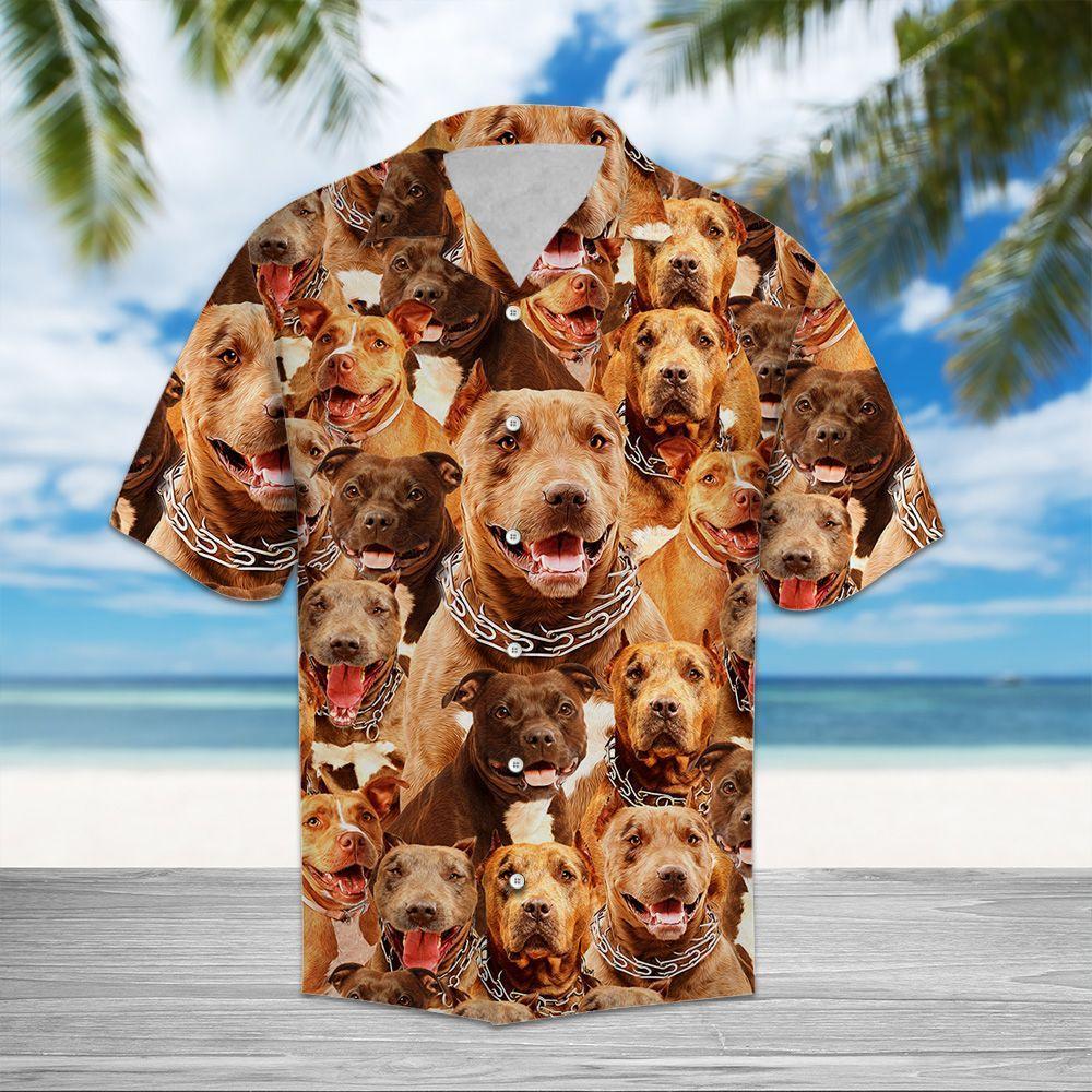 Pitbull Awesome Hawaiian Shirt Pre12440