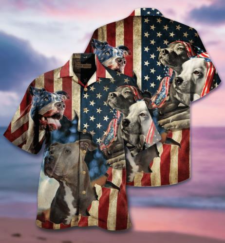 Pitbull Flag Hawaiian Shirt Pre12447 Pitbull Flag Hawaiian Shirt Pre12447