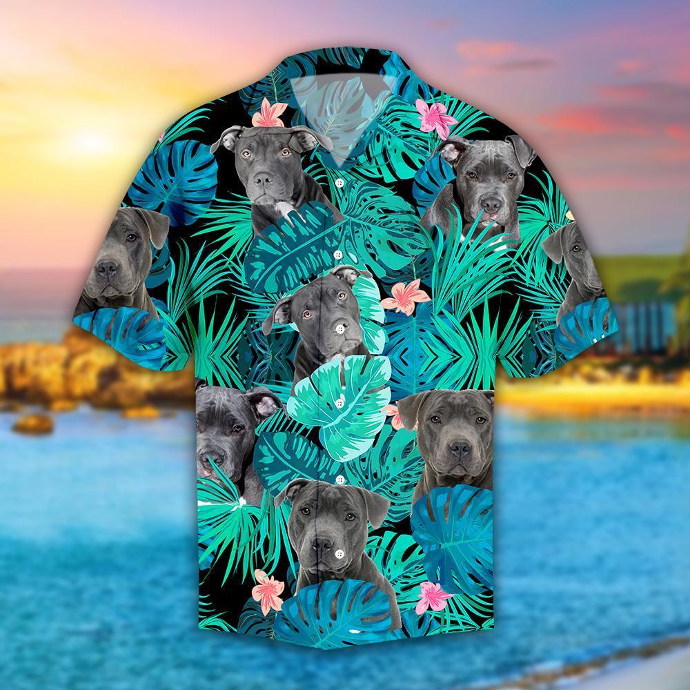 Pitbull Hibiscus Tropical Hawaiian Shirt Pre12408