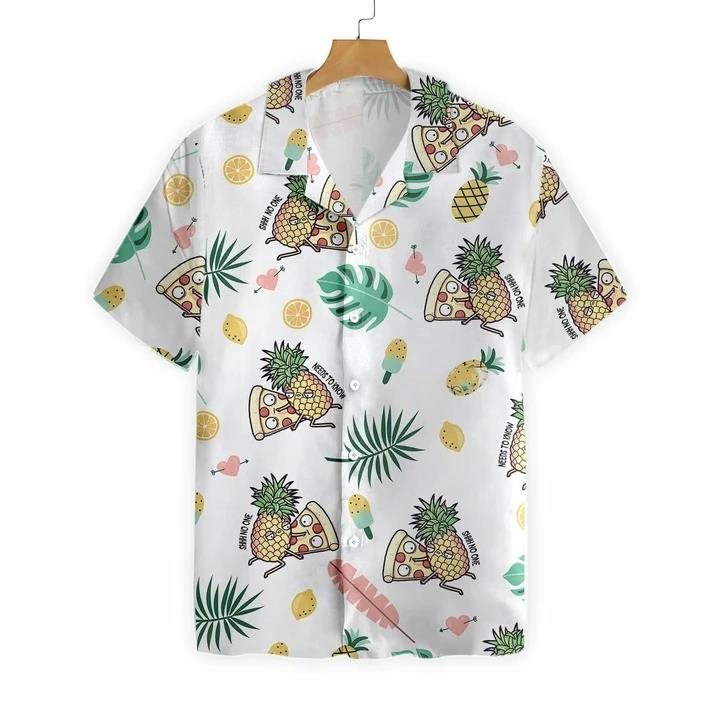 Pizza Pineapple Cartoon Hawaiian Shirt Pre11267