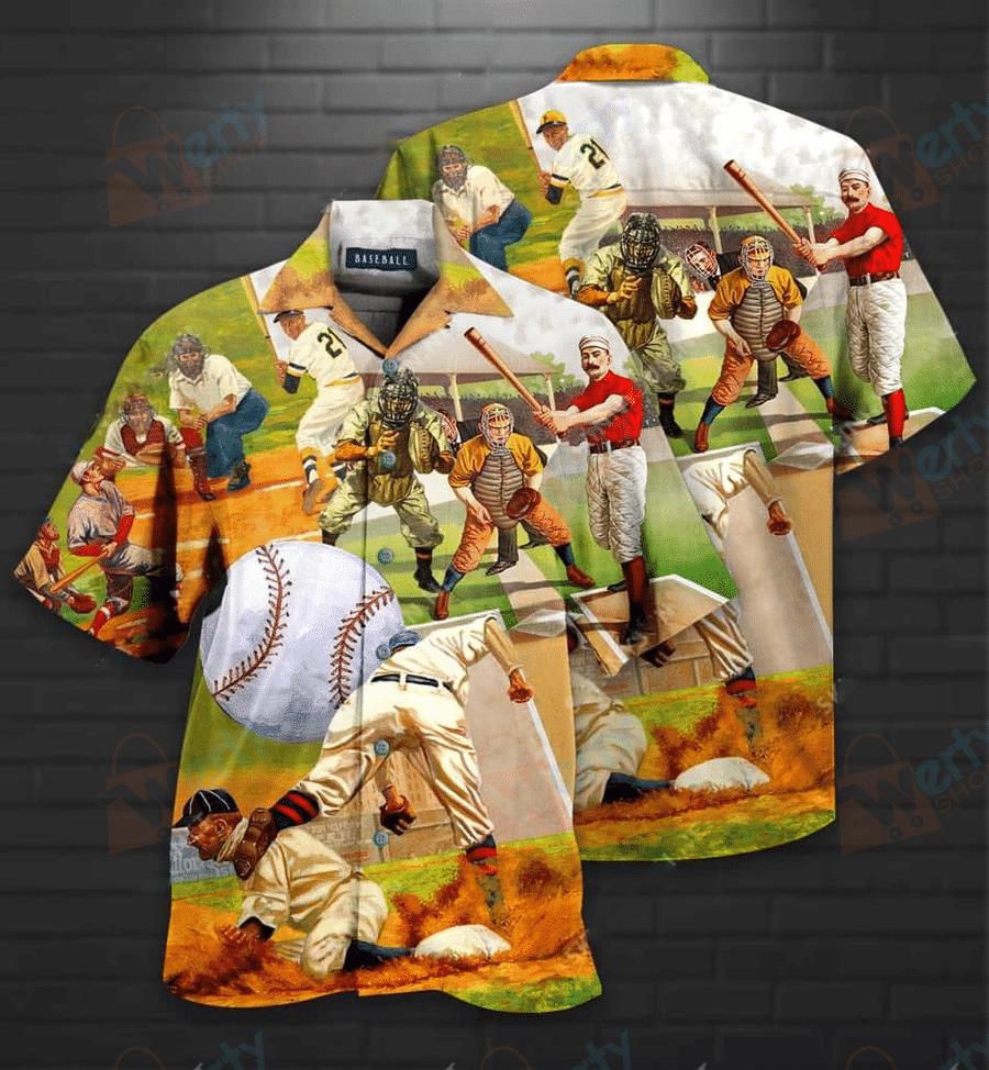 Playing Baseball Hawaiian Shirt Pre10149