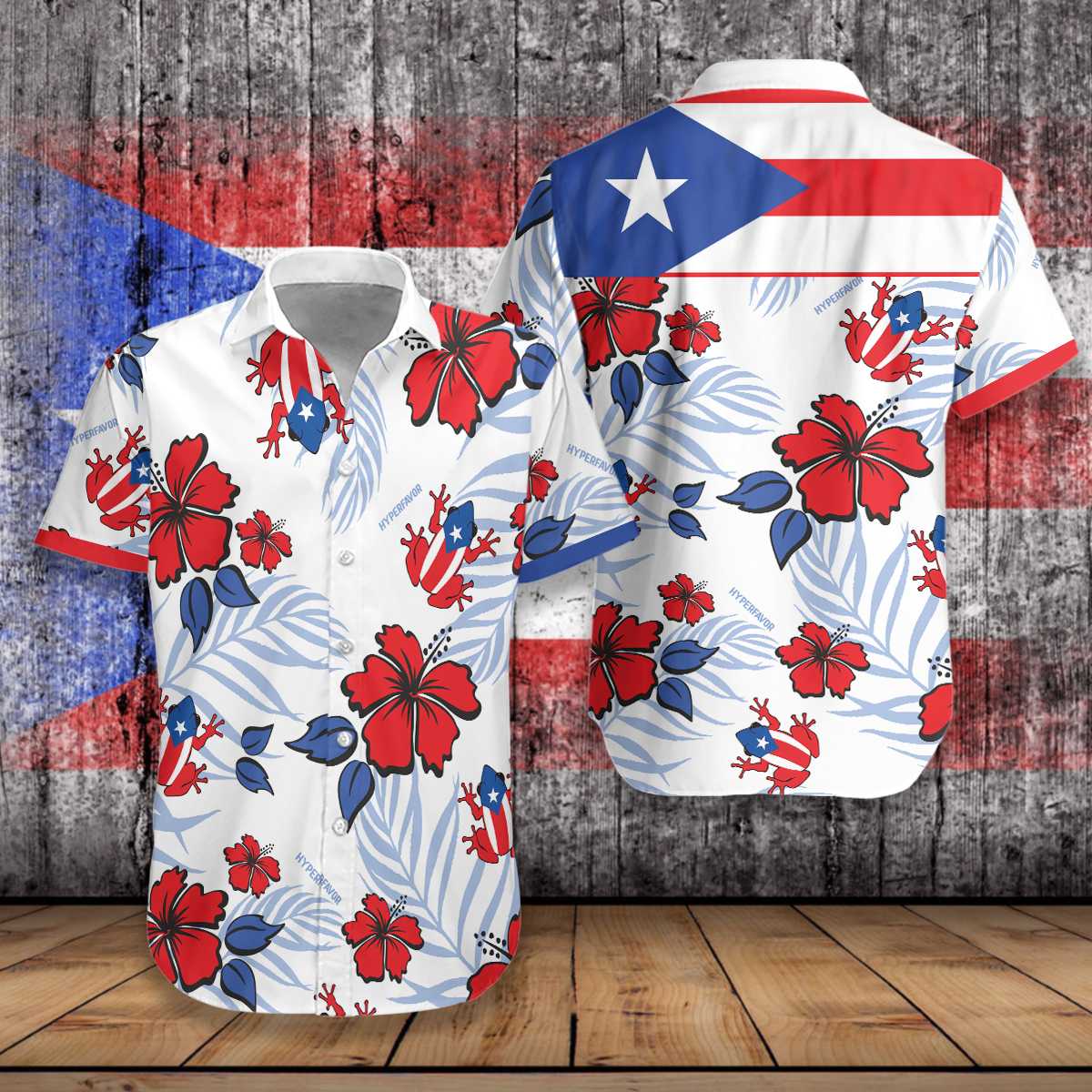 Puerto Rico Common Coqu Flag Hawaiian Shirt Pre10825