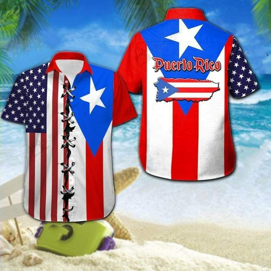 Puerto Rico Flag Hawaiian Shirt Pre10042 Puerto Rico Flag Hawaiian Shirt Pre10042