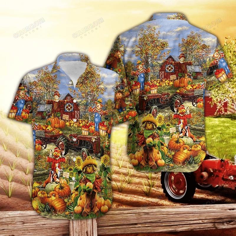 Pumpkin Hawaiian Shirt Pre10873