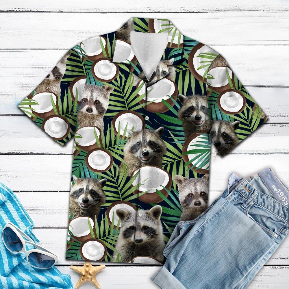 Raccoon Hawaiian Shirt Pre12424