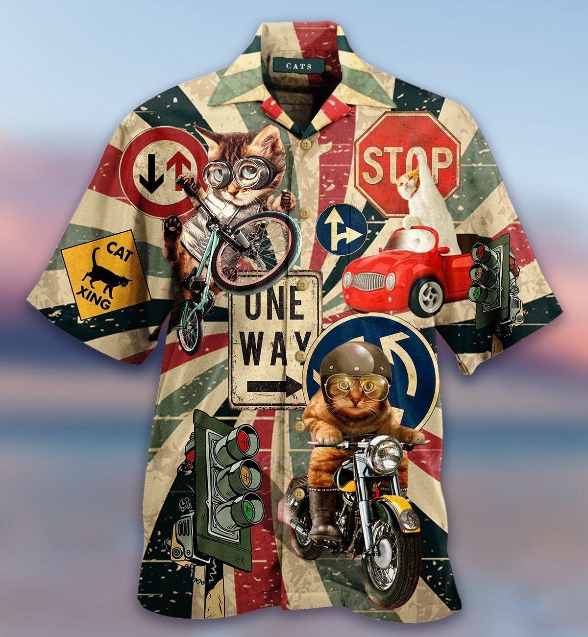 Racing Cats Hawaiian Shirt Pre12468 Racing Cats Hawaiian Shirt Pre12468