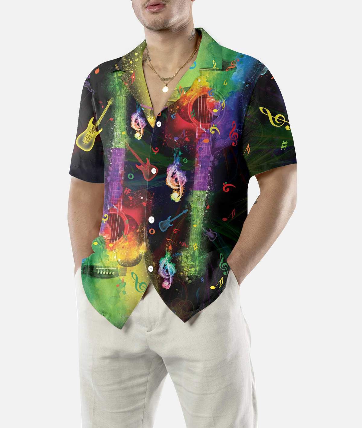 Rainbow Guitars Hawaiian Shirt Pre12491 1 » Cool Gifts for You - Mfamilygift Rainbow Guitars Hawaiian Shirt Pre12491 1