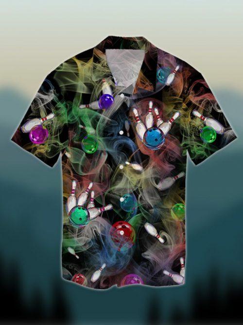 Rainbow Smoke Bowling Hawaiian Shirt Pre10769