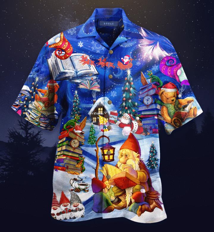 Reading Book On Christmas Hawaiian Shirt Pre12454
