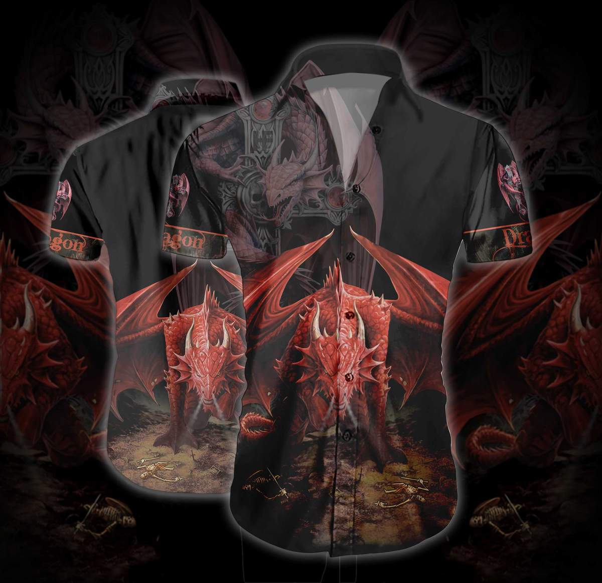 Red Dragon Hawaiian Shirt Pre12493 Red Dragon Hawaiian Shirt Pre12493