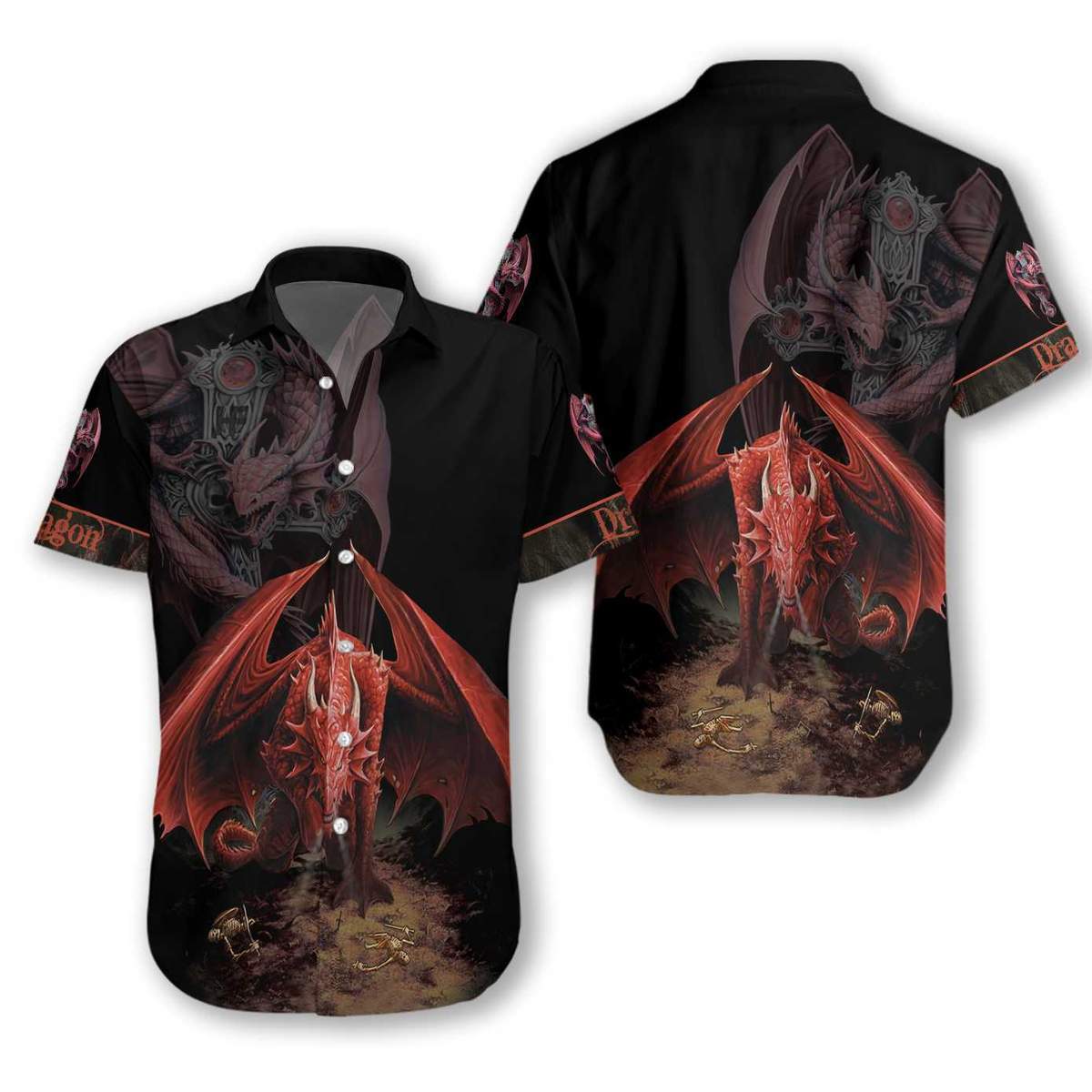 Red Dragon Hawaiian Shirt Pre12493 1 » Cool Gifts for You - Mfamilygift Red Dragon Hawaiian Shirt Pre12493 1