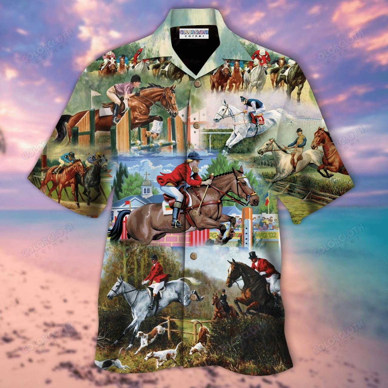 Riding Horse Hawaiian Shirt Pre10816