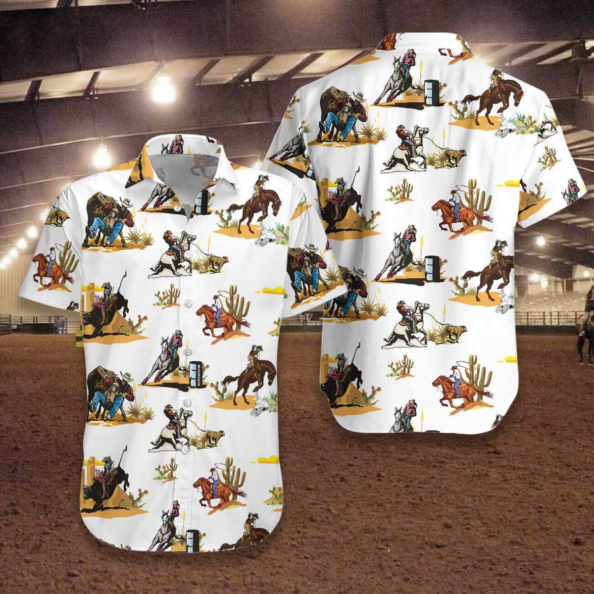 Rodeo Seamless Pattern Hawaiian Shirt Pre10466 Rodeo Seamless Pattern Hawaiian Shirt Pre10466