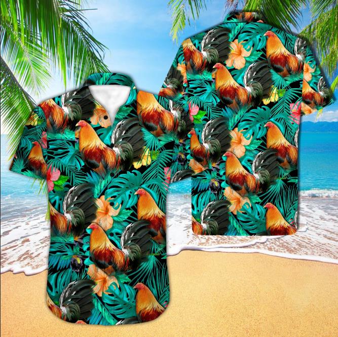 Rooster Hawaiian Shirt Pre10991 Rooster Hawaiian Shirt Pre10991