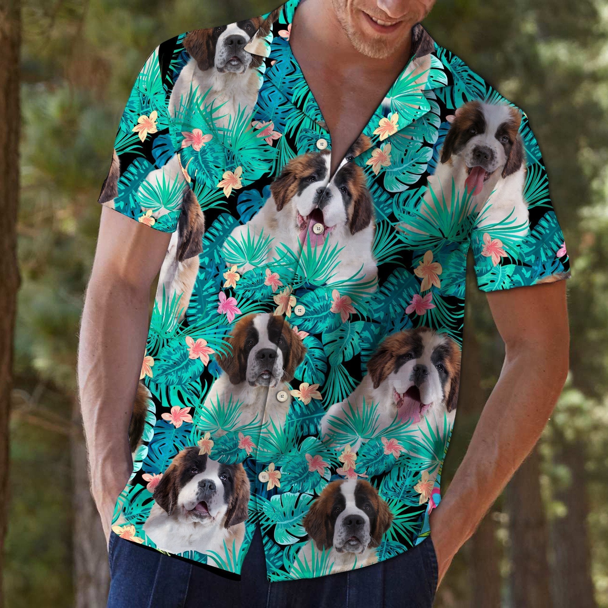 Saint Bernard Hawaiian Shirt Pre12427