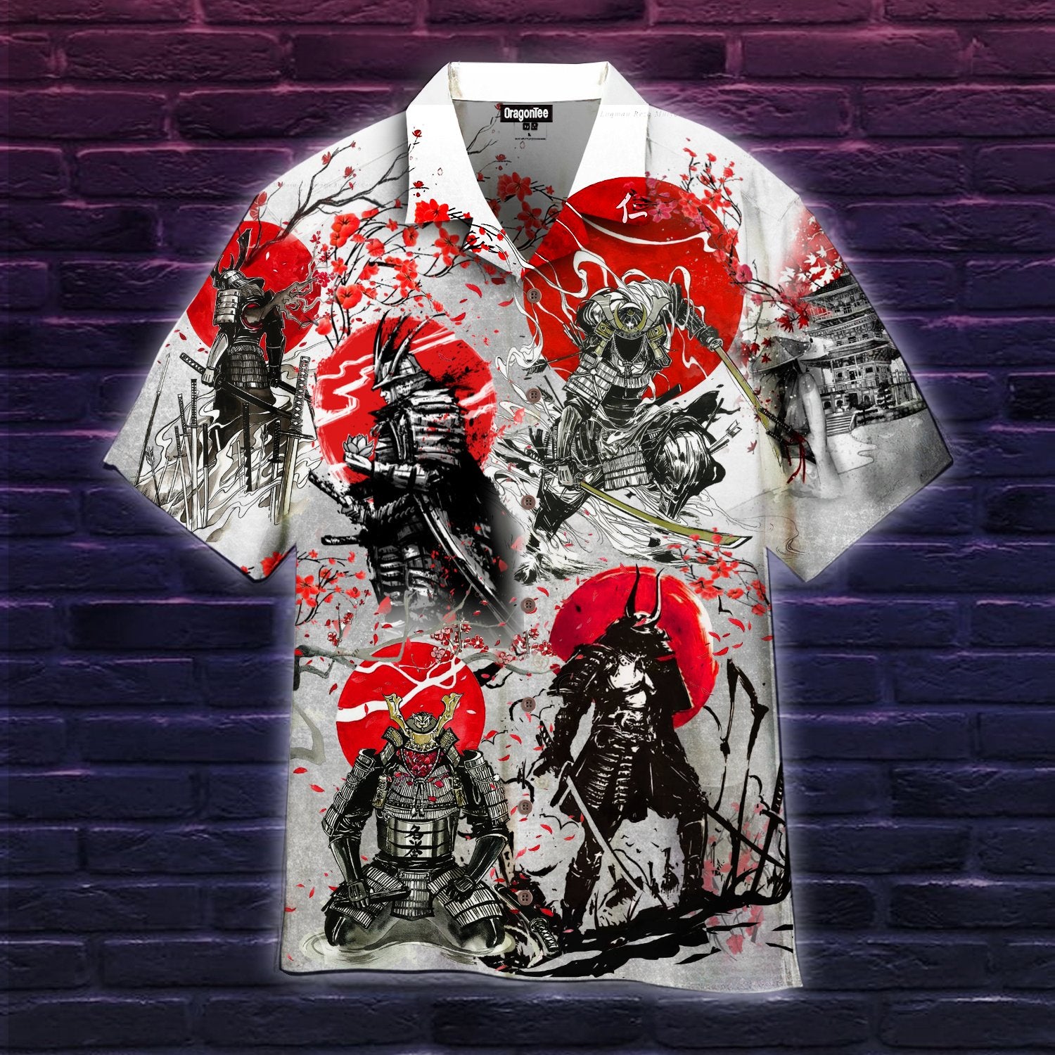 Samurai Sakura Hawaiian Shirt Pre11280 Samurai Sakura Hawaiian Shirt Pre11280