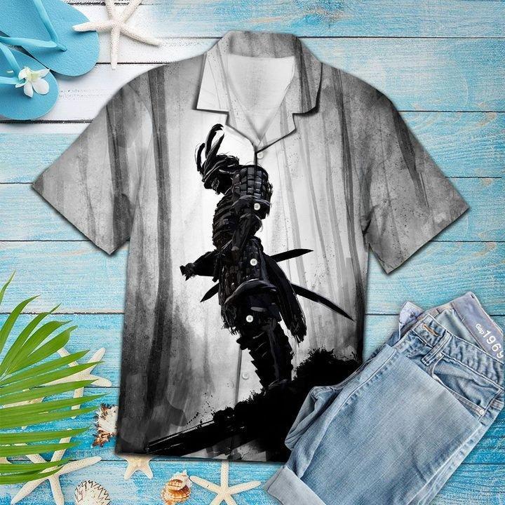 Samurai Stands In The Forest Hawaiian Shirt Pre12414 1 » Cool Gifts for You - Mfamilygift Samurai Stands In The Forest Hawaiian Shirt Pre12414 1