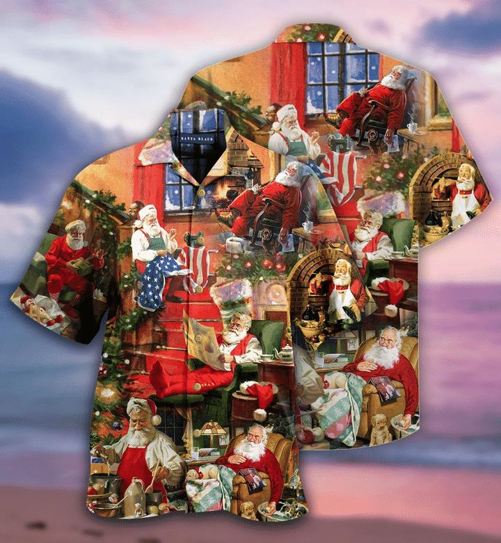 Santa Claus In Daily Life Hawaiian Shirt Pre11972 Santa Claus In Daily Life Hawaiian Shirt Pre11972