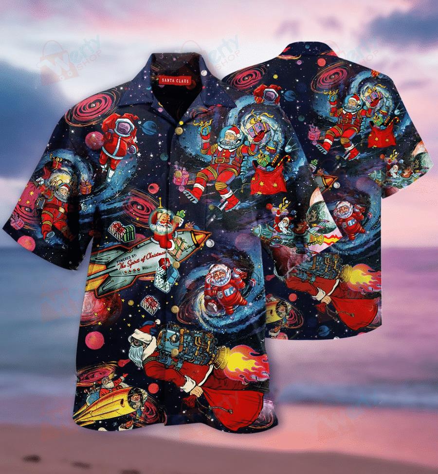 Santa In The Space Hawaiian Shirt Pre12378 Santa In The Space Hawaiian Shirt Pre12378
