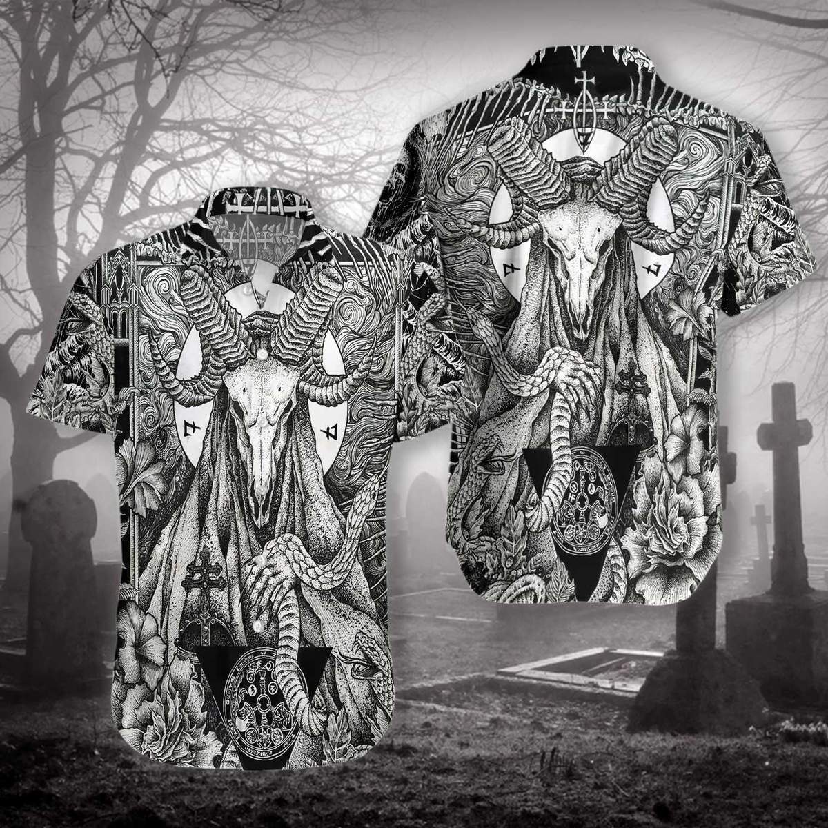 Satanic Pagan Demon Hawaiian Shirt Pre10147