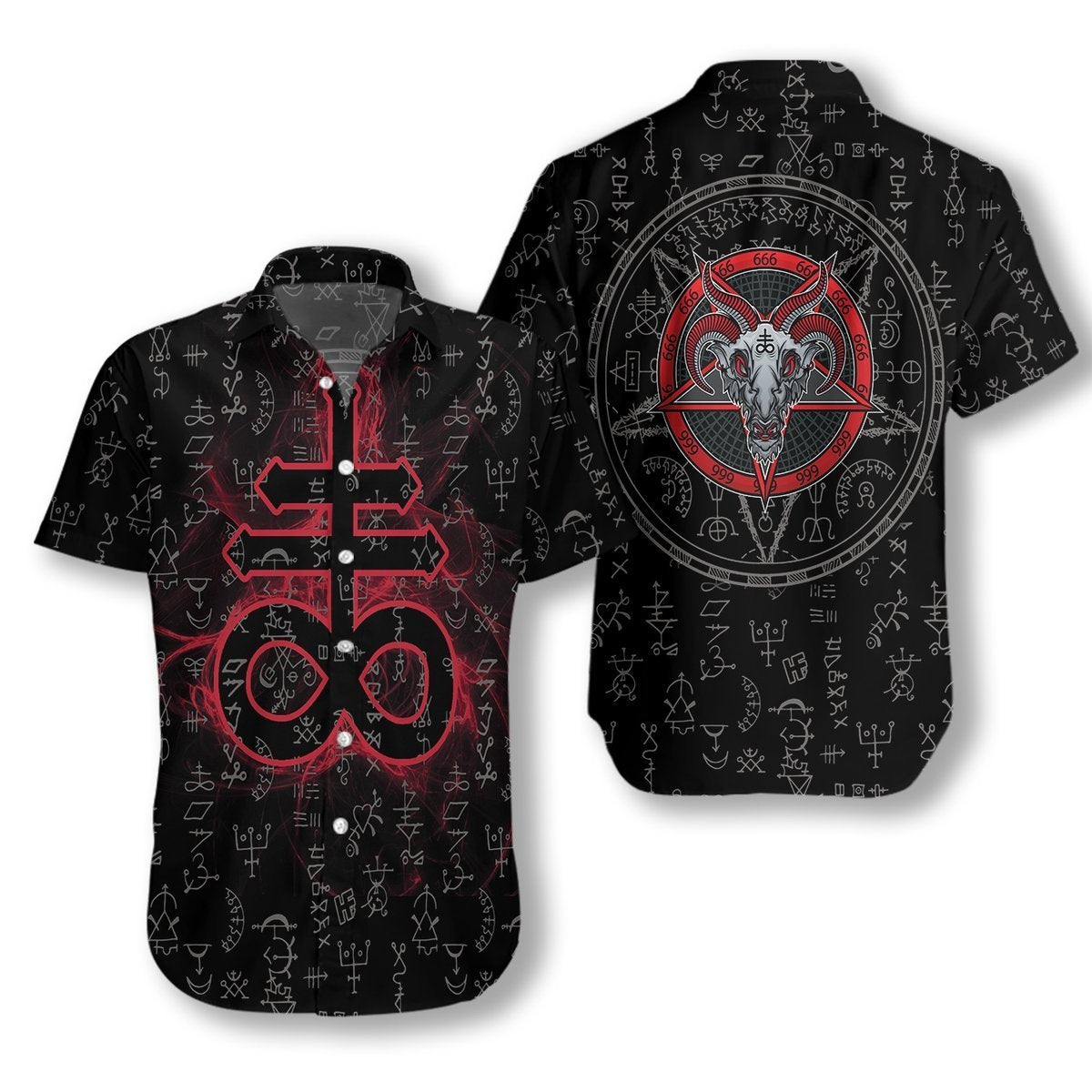 Satanism Magic Circle Hawaiian Shirt Pre12396