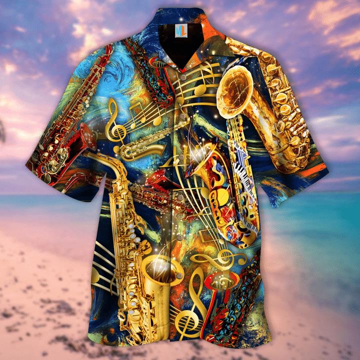 Saxophone Melody Hawaiian Shirt Pre11543