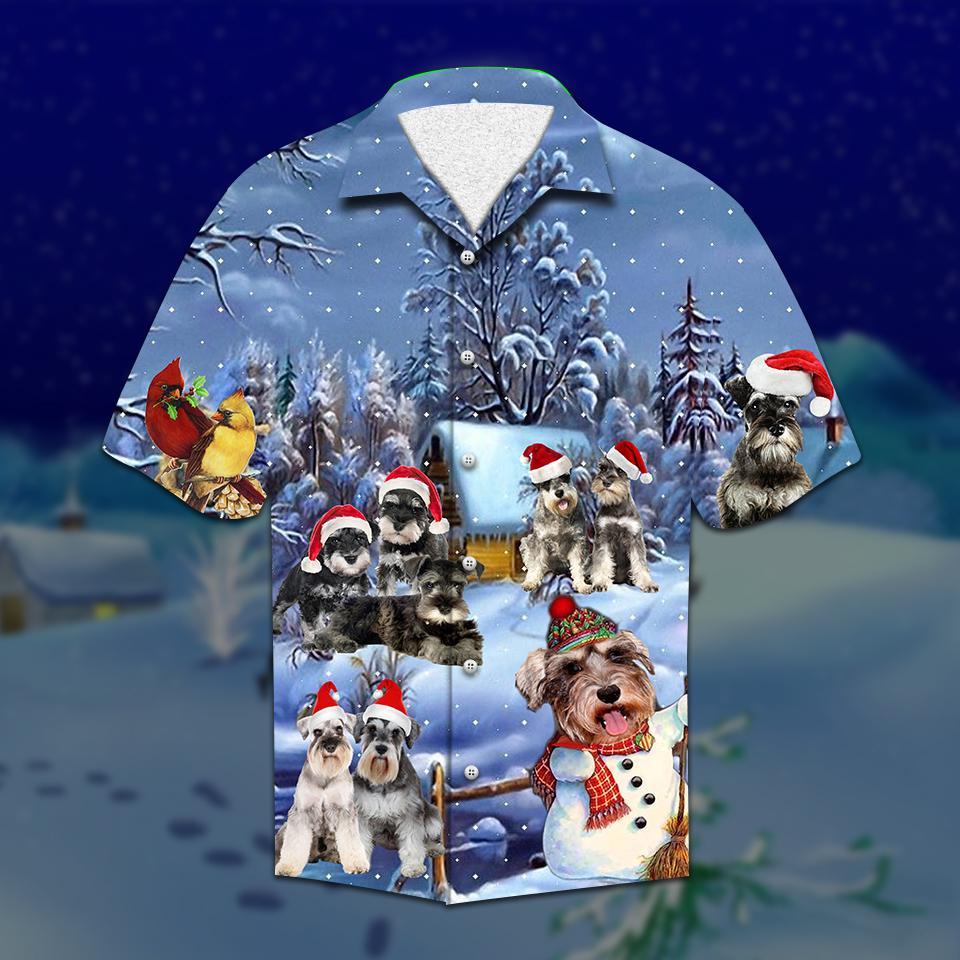 Schnauzer Christmas Hawaiian Shirt Pre12376