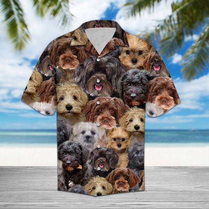 Schnoodle Tan Awesome Hawaiian Shirt Pre10401