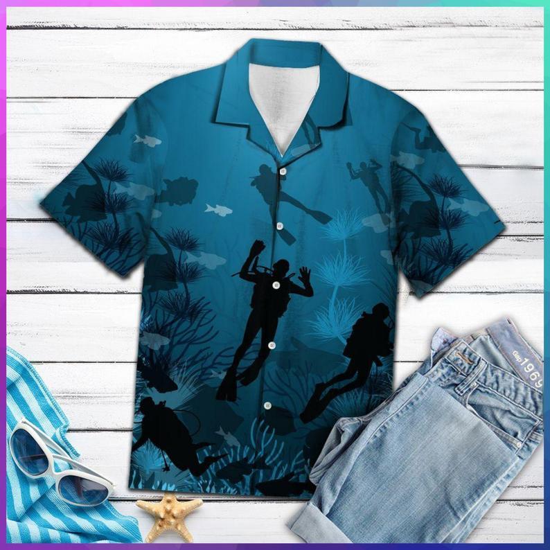 Scuba Diving Hawaiian Shirt Pre11002