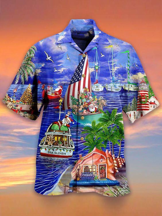 Sea Sleigh Hawaiian Shirt Pre11598
