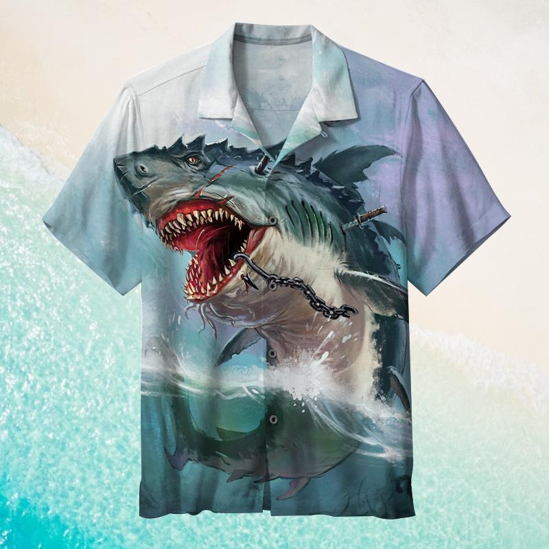 Shark Hawaiian Shirt Pre10325 Shark Hawaiian Shirt Pre10325